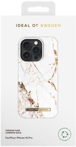 Kryt na mobil iDeal Of Sweden Ochranný kryt Fashion pro iPhone 15 Pro Carrara Gold