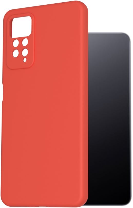 Kryt na mobil AlzaGuard Premium Liquid Silicone Case pro Xiaomi Redmi Note 11 Pro červené