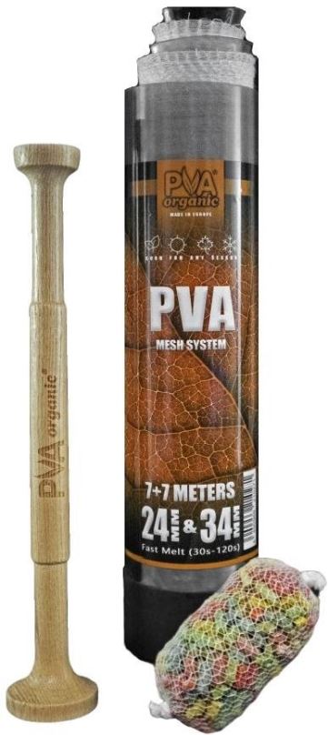 PVA Organic PVA punčochy na tubusu s dřevěným pěchovačem 7+7m 24+34mm
