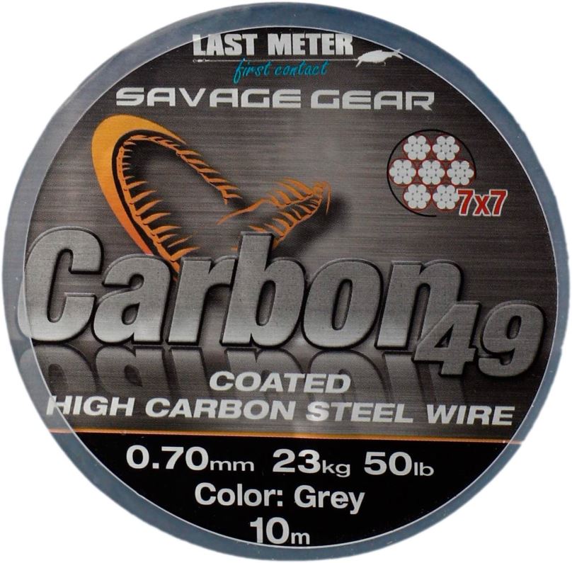 Savage Gear Lanko Carbon49 0,70mm 23kg 50lb 10m Coated Grey