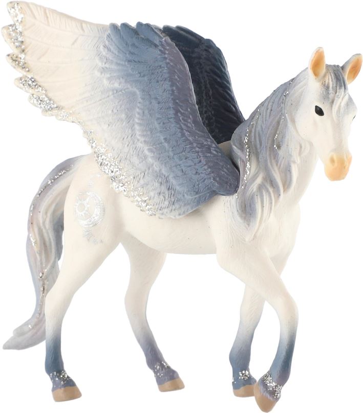 Figurka Zooted Kůň s křídly - bílo/šedý