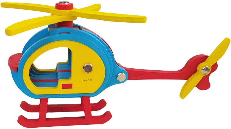 Stavebnice Vergionic 7094 Dřevěná 3D stavebnice vrtulník
