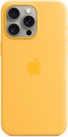Kryt na mobil Apple iPhone 15 Pro Max Silikonový kryt s MagSafe paprskově žlutý