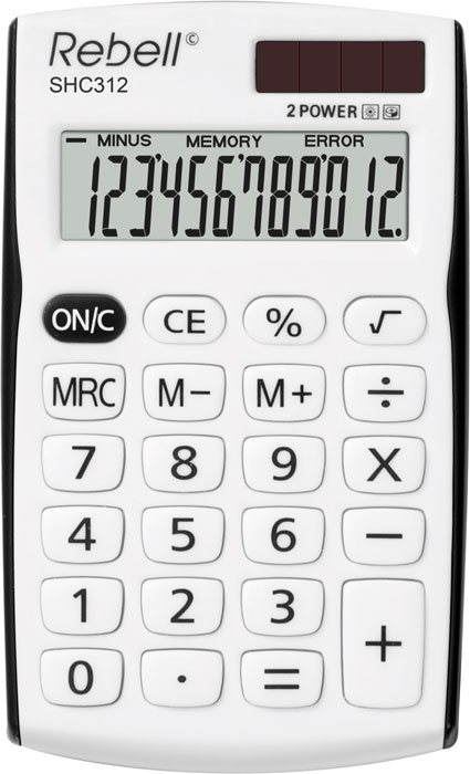 Kalkulačka REBELL SHC 312 bílo/černá