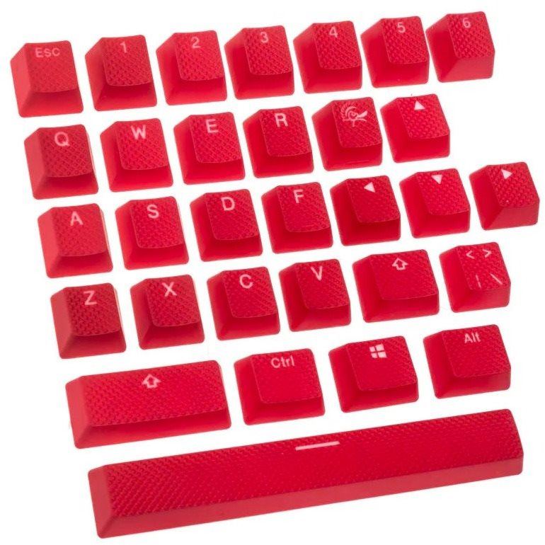 Náhradní klávesy Ducky Rubber Keycap Set, 31 kláves, Double-Shot Backlight - červená