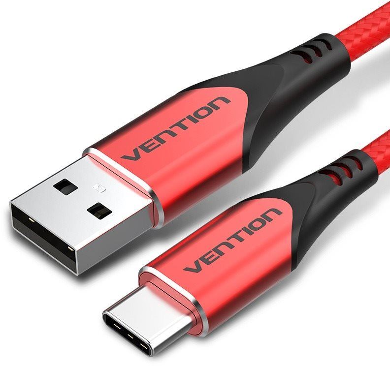 Datový kabel Vention Type-C (USB-C) <-> USB 2.0 Cable 3A Red 1.5m Aluminum Alloy Type