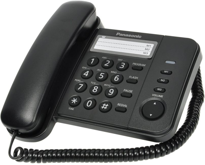 Telefon pro pevnou linku Panasonic KX-TS520FXB Black