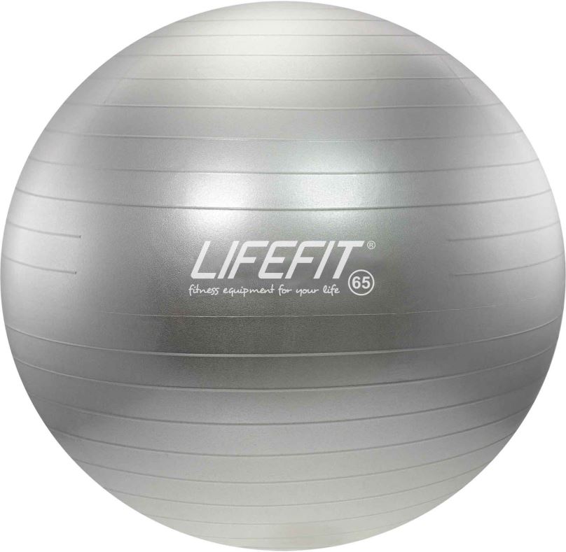 Gymnastický míč Lifefit anti-burst 65 cm, stříbrný