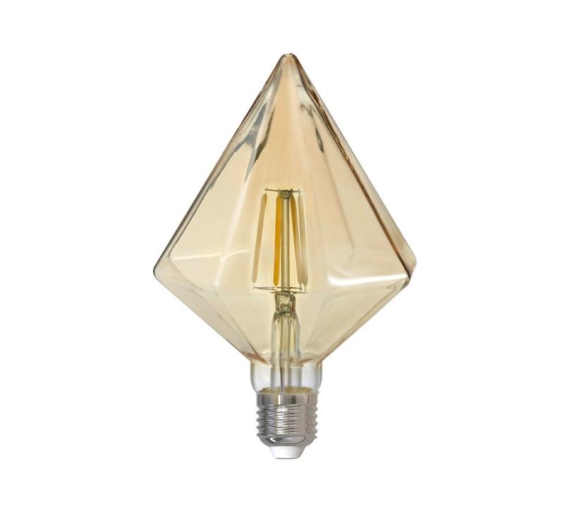 Trio 901-479 LED designová filamentová žárovka Kristall 1x4W | E27 | 320lm | 2700K - jantar