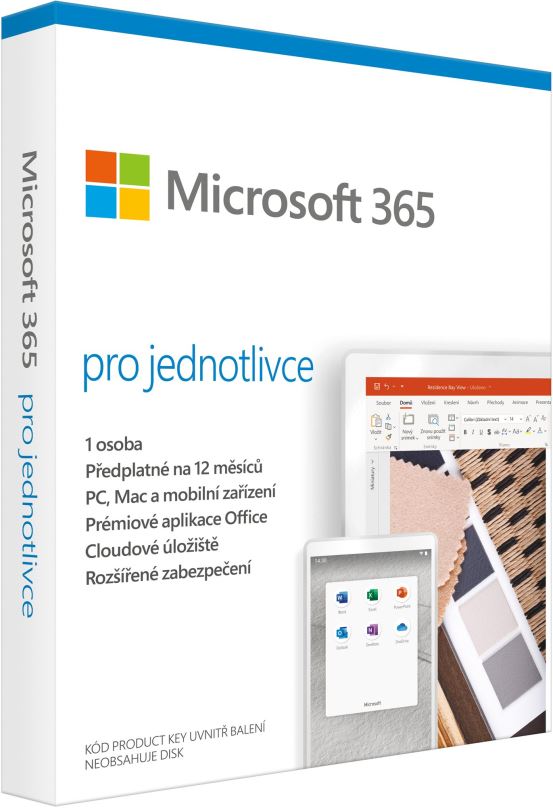 Kancelářský software Microsoft 365 pro jednotlivce CZ (BOX)