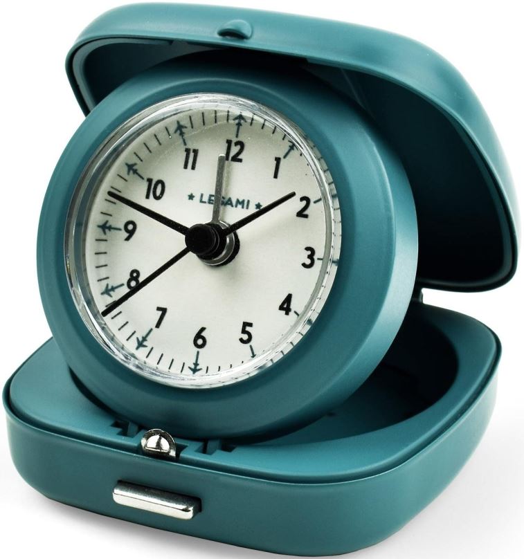 Budík Legami Analog Travel Alarm Clock Petrol Blue