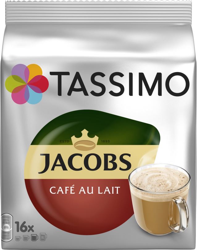 Kávové kapsle TASSIMO kapsle Jacobs Cafe Au Lait 16 nápojů