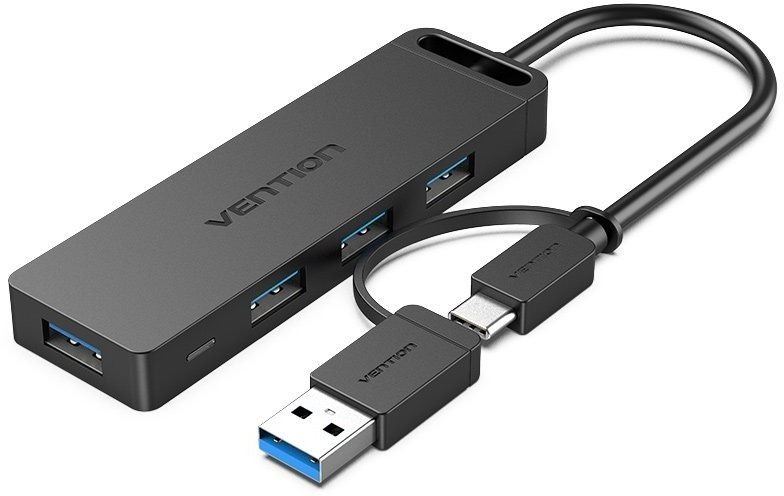 USB Hub Vention 2-in-1 USB-C/USB-A 3-Port USB 3.0 Hub