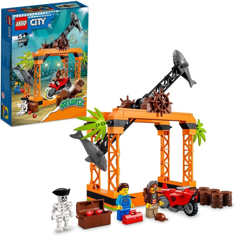 LEGO stavebnice LEGO® City 60342 Žraločí kaskadérská výzva