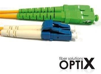 Datový kabel OPTIX SC/APC-LC optický patch cord 09/125 15m G657A