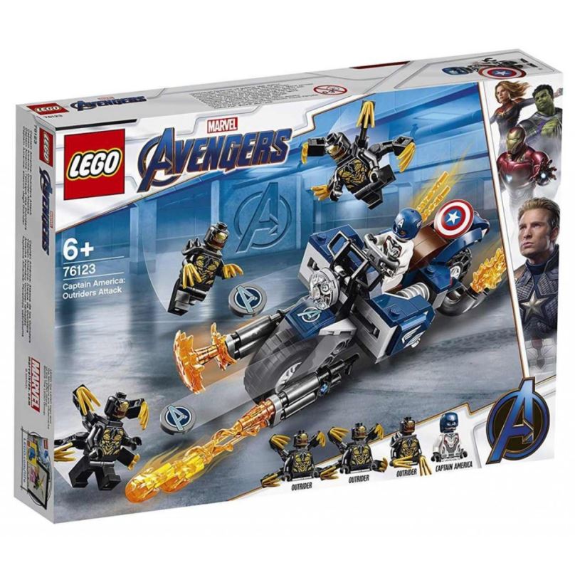 LEGO stavebnice LEGO Super Heroes 76123 Captain America: útok Outriderů