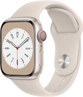 Chytré hodinky Apple Watch Series 8 45mm Cellular Hvězdně bílý hliník s hvězdně bílým sportovním řemínkem