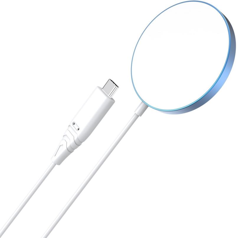 MagSafe bezdrátová nabíječka ChoeTech 15W Removable Wireless MagSafe Charger for iPhone12/13/14, blue
