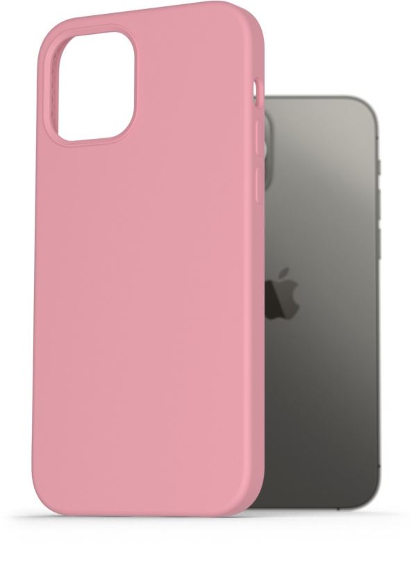 Kryt na mobil AlzaGuard Premium Liquid Silicone Case pro iPhone 12 / 12 Pro růžové