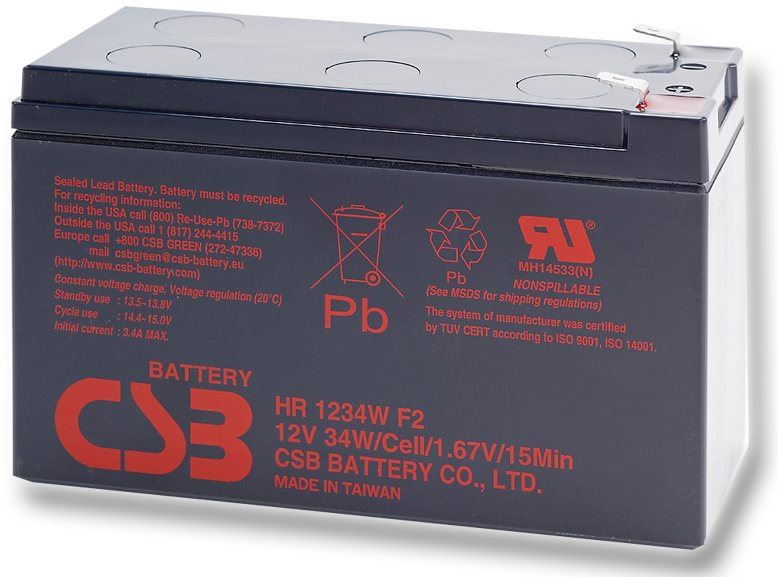 Baterie pro záložní zdroje CSB HR1234W F2, 12V, 9Ah