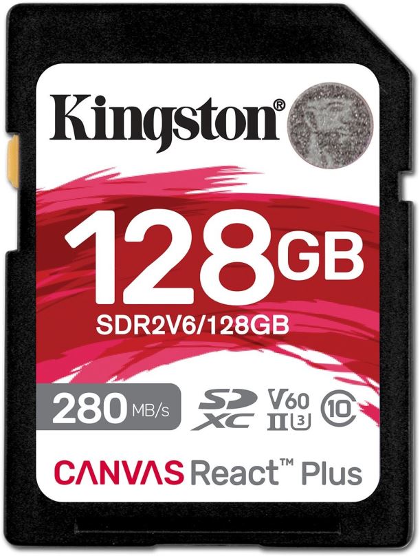 Paměťová karta Kingston SDXC 128GB Canvas React Plus V60