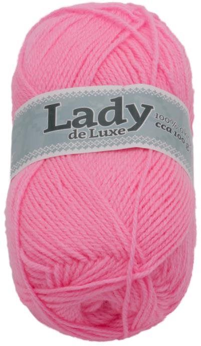 Příze Lady NGM de luxe 100g - 940 růžová