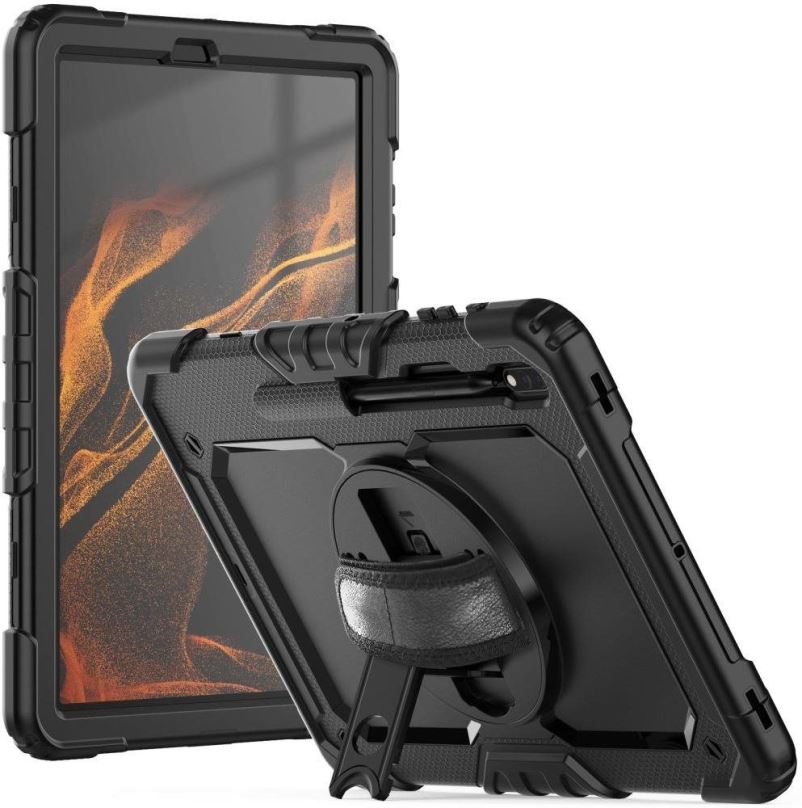 Pouzdro na tablet Tech-Protect Solid 360 kryt na Samsung Galaxy TAB S7 Plus / S8 Plus / S7 FE 12.4'', černý