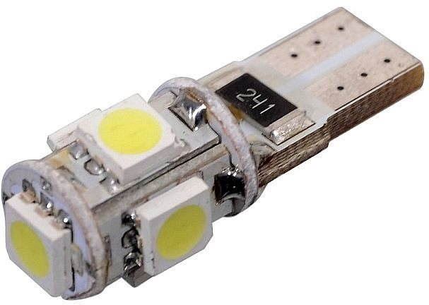 LED autožárovka COMPASS 5 SMD LED 12V T10 bílá