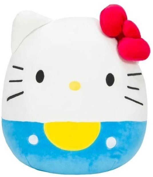 Plyšák Squishmallows Hello Kitty modrá