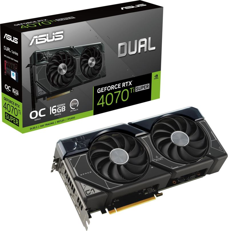 Grafická karta ASUS DUAL GeForce RTX 4070 Ti SUPER O16G