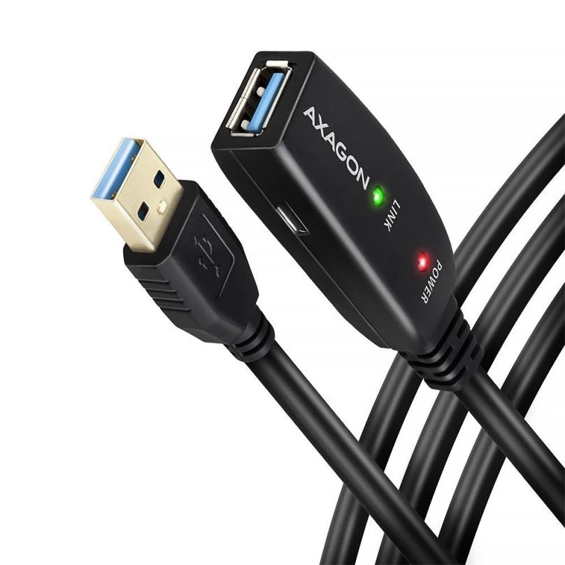 Datový kabel AXAGON ADR-305 USB 3.0 active extension / repeater cable USB A -> USB A, 5m