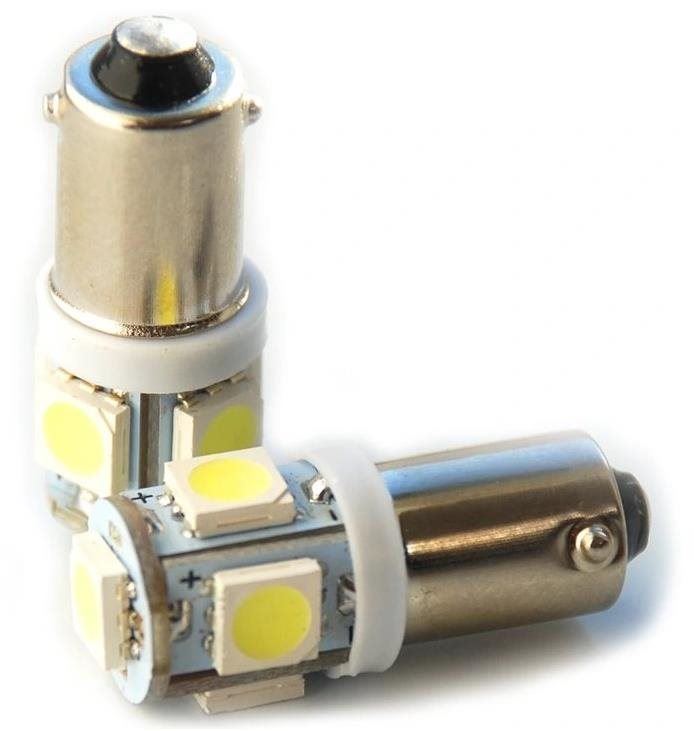 LED autožárovka Rabel BA9S T4W T5W 5 smd 5050 bílá
