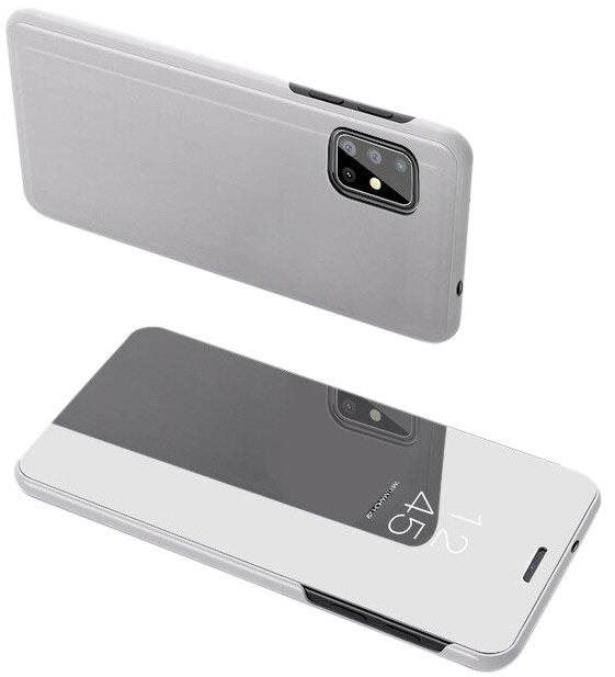 Pouzdro na mobil Clear View knižkové pouzdro na Samsung Galaxy S20 Ultra, stříbrné
