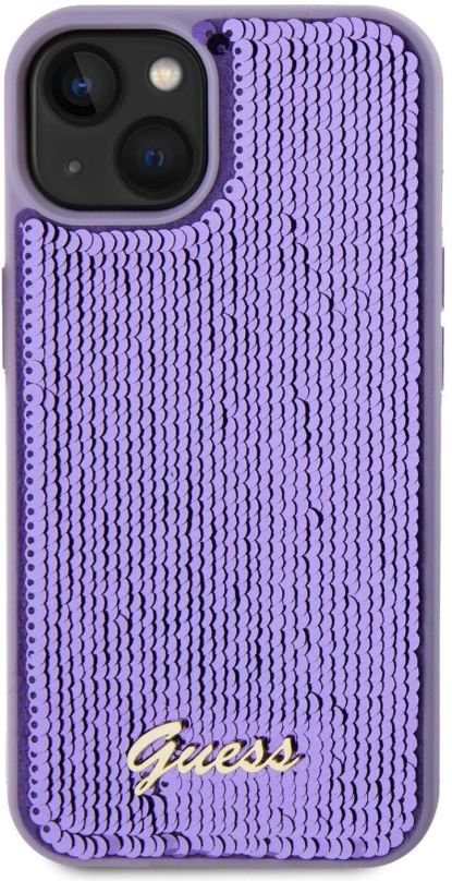 Kryt na mobil Guess Sequin Script Logo Zadní Kryt pro iPhone 13 Purple