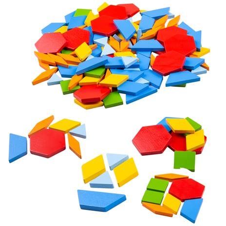 Mozaika pro děti Bigjigs Toys Dřevěná barevná mozaika