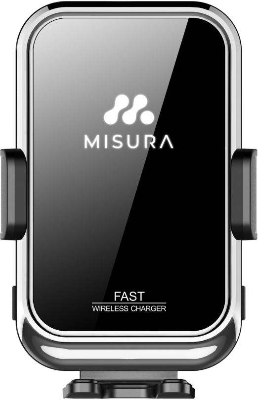 Držák na mobilní telefon Misura MA04 - Držák mobilu do auta s bezdrátovým QI.03 nabíjením SILVER
