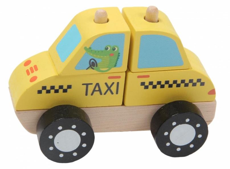 Auto Hope Toys Dřevěné autíčko Taxi