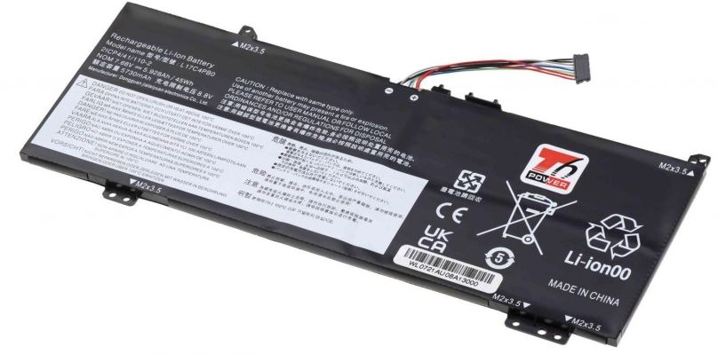 Baterie do notebooku T6 Power pro notebook Lenovo L17M4PB2, Li-Poly, 5928 mAh (45 Wh), 7,68 V