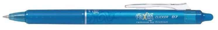 Gumovací pero PILOT FriXion Clicker 07 / 0.35 mm, světle modré - balení 3 ks