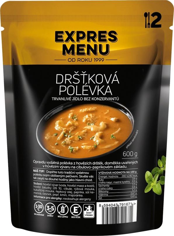 MRE Expres Menu Dršťková polévka