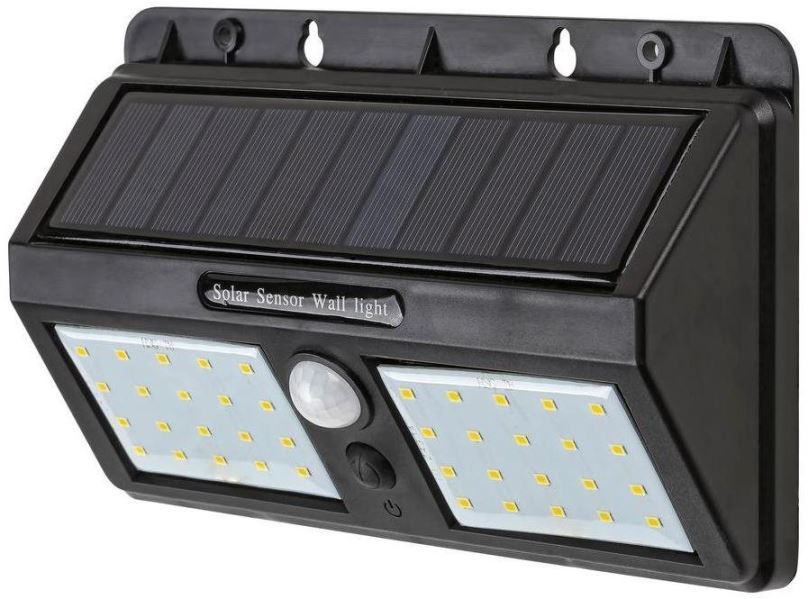 Rabalux 7881 LED venkovní nástěnné solární svítidlo s pohybovým čidlem Ostrava 1x2,4W | 225lm | 4000K | IP44 - černá
