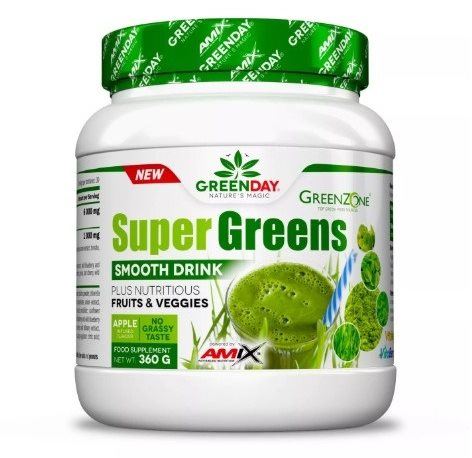 Smoothie Amix Nutrition SuperGreens Drink, 360g, apple