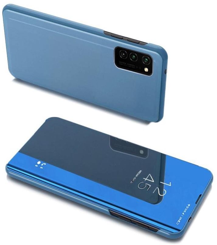 Pouzdro na mobil Clear View knížkové pouzdro na Samsung Galaxy A03s, modré