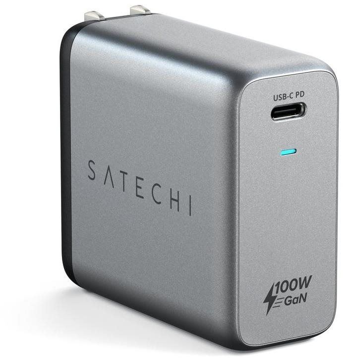 Nabíječka do sítě Satechi 100W USB-C PD Wall Charger GaN charging Space Grey