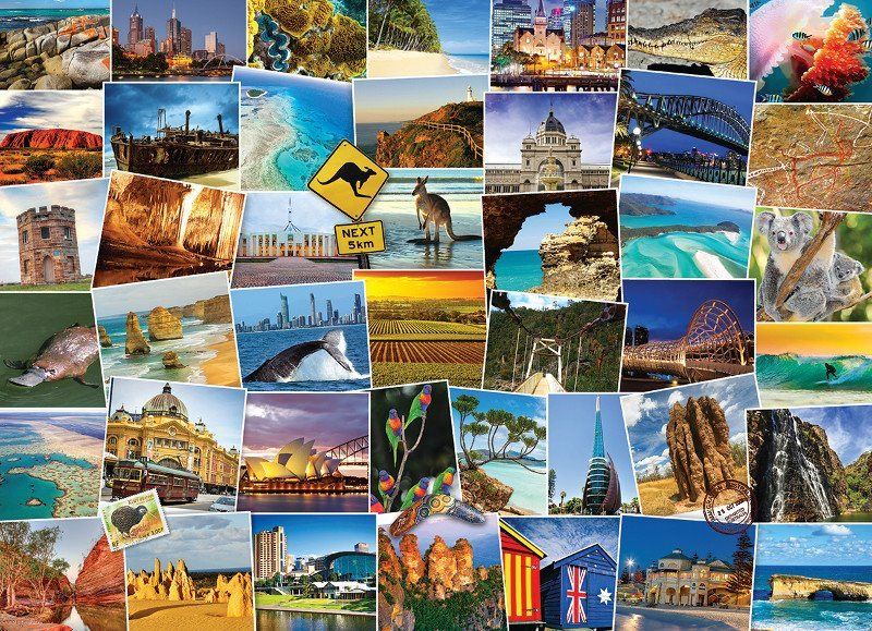 Puzzle Eurographics Puzzle Světoběžník - Austrálie 1000 dílků
