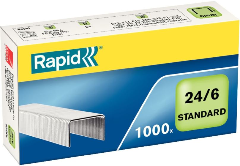 Spony do sešívačky RAPID Standard 24/6 - balení 1000 ks