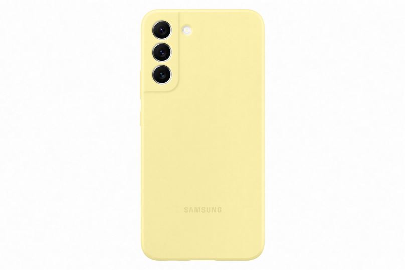 Kryt na mobil Samsung Galaxy S22+ 5G Silikonový zadní kryt žlutý