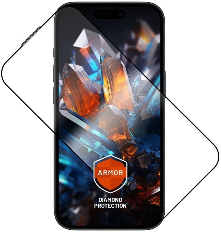 Ochranné sklo FIXED Armor s aplikátorem pro Apple iPhone 15 Pro černé