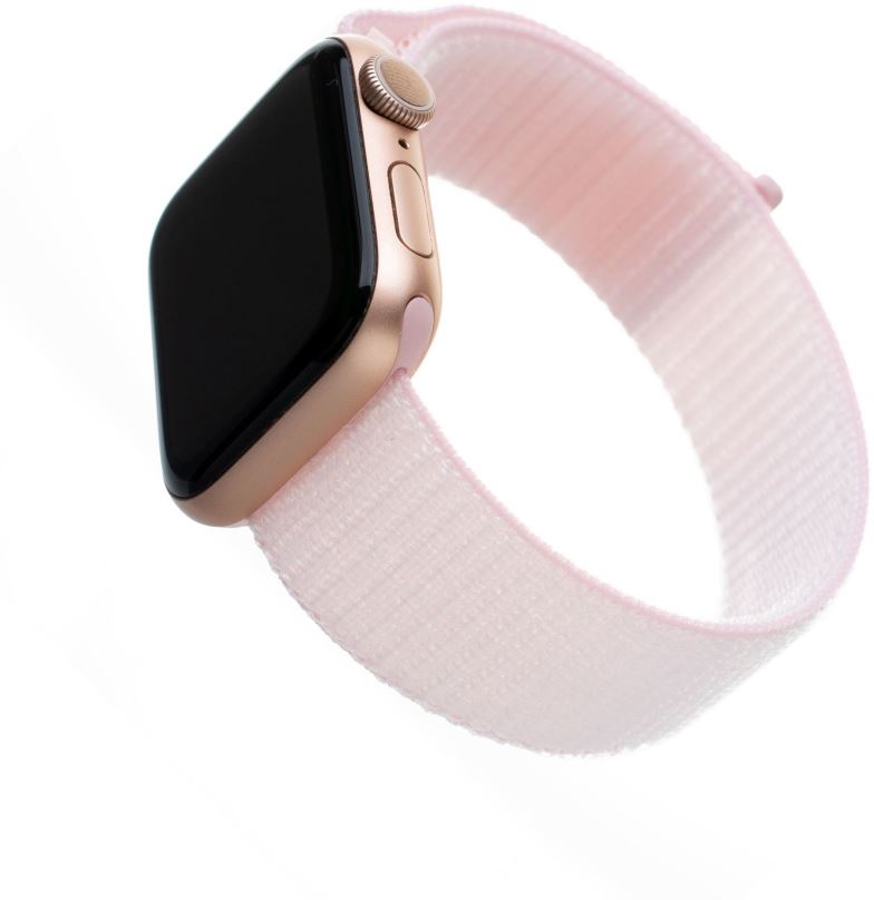 Řemínek FIXED Nylon Strap pro Apple Watch 42/44/45/Ultra 49mm růžový