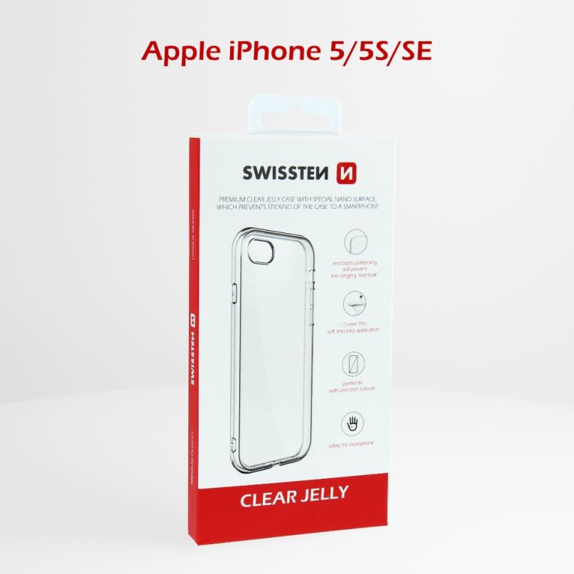 Pouzdro na mobil Swissten Clear Jelly pro Apple iPhone 5/5S/SE